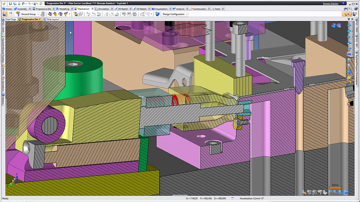 Simulation cinématique avec TopSolid'Progress